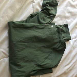 Women’s army green Lululemon work out top